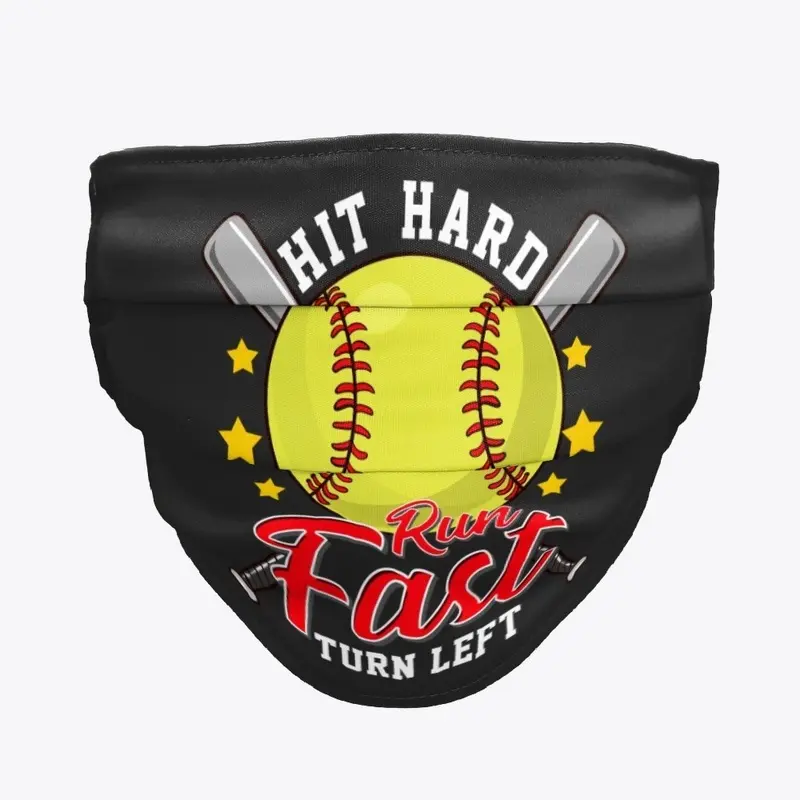 Softball Lover Gift - Hit Hard, Run Fast